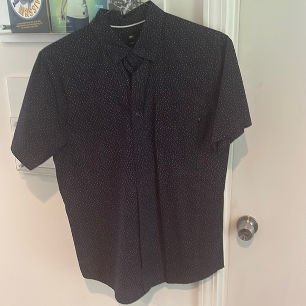Obey navy short sleeve shirt men’s medium